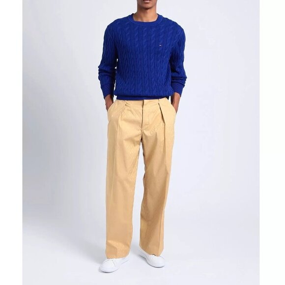 Tommy Hilfiger Iconic Cre Neck Cable Knit Pullover Sweater Men's Size 3XL Royal - Picture 1 of 8